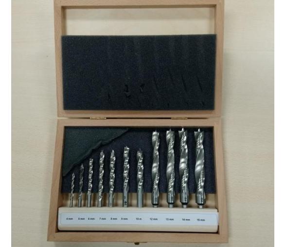 Coffret FISCH-FAMMAB 11 forets bois qualité Pro Ø4/5/6/7/8/9/10/12/13/14 & 15mm